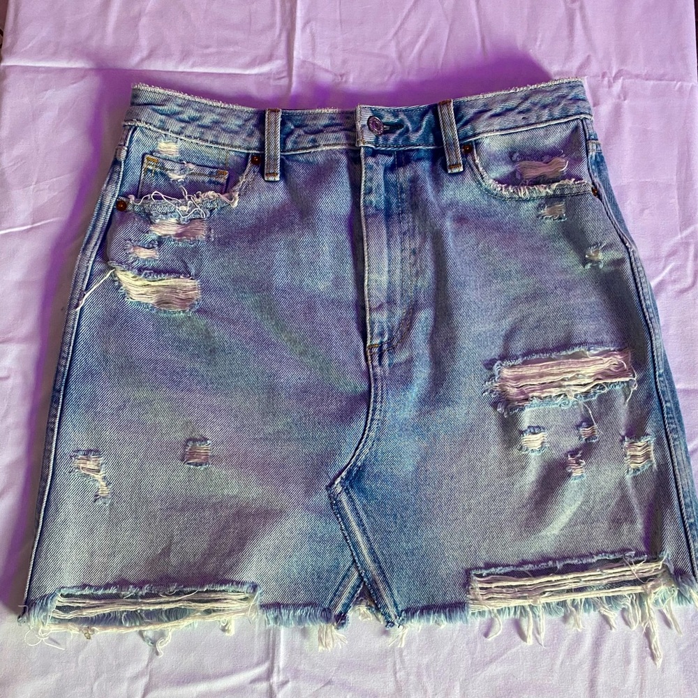 abercrombie denim skirt